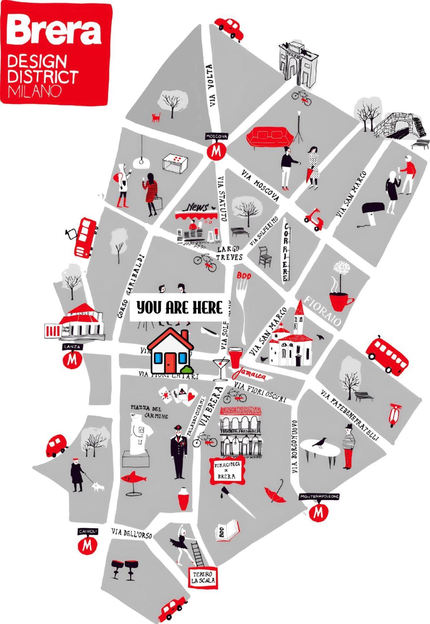 밀라노 Brera Vip Spotlight - Brera - Duomo - Castello Sforzesco - Lanza Metro M2 아파트 외부 사진